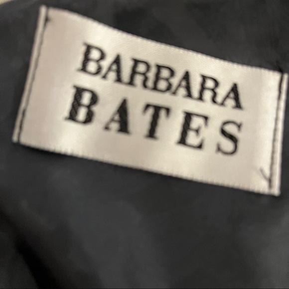 Barbara Bates vintage black women’s designer luxury embossed velour dress Size10 - Picture 8 of 9